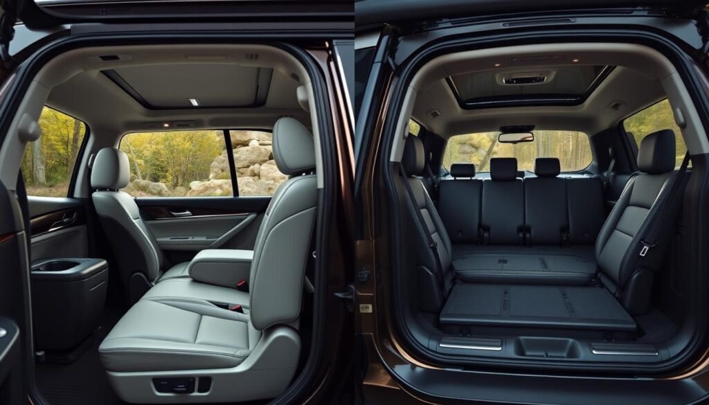 Honda Pilot interior space and Subaru Ascent passenger capacity comparison