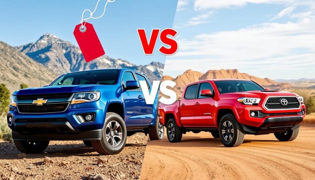 chevy colorado vs toyota tacoma pricing comparison