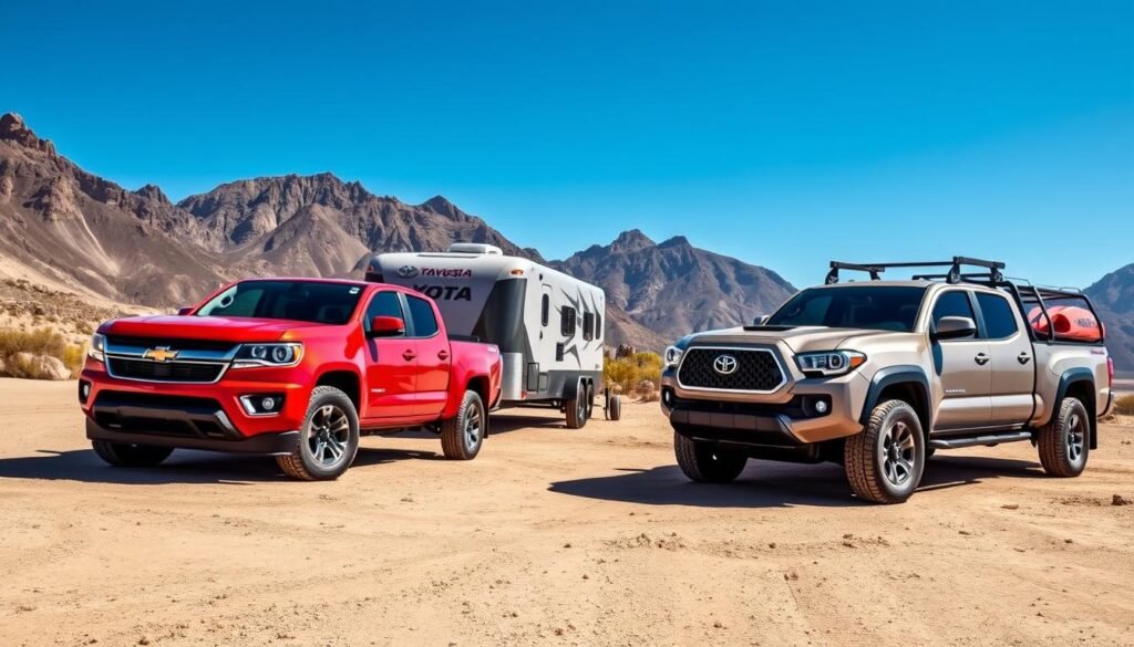 chevy colorado vs toyota tacoma towing capacity