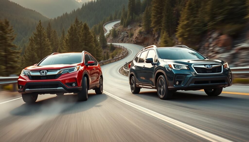 honda cr v vs subaru forester performance