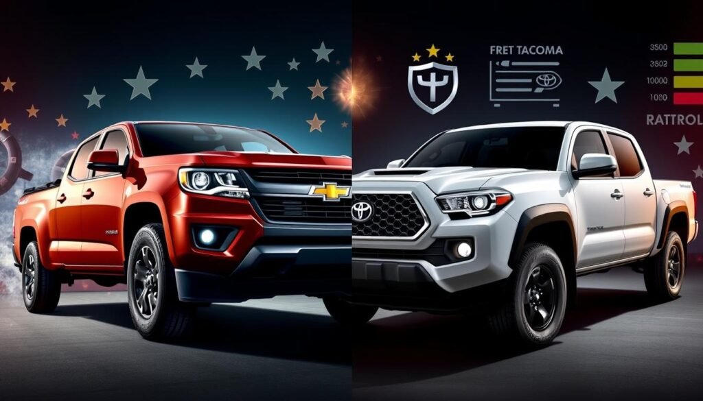 safety ratings for Chevy Colorado and Toyota Tacoma