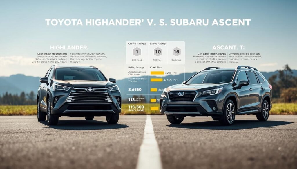 toyota highlander vs subaru ascent safety features