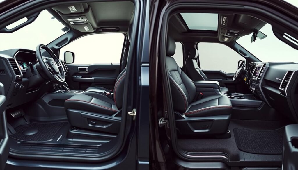 Ranger Raptor and F150 Raptor interior features comparison