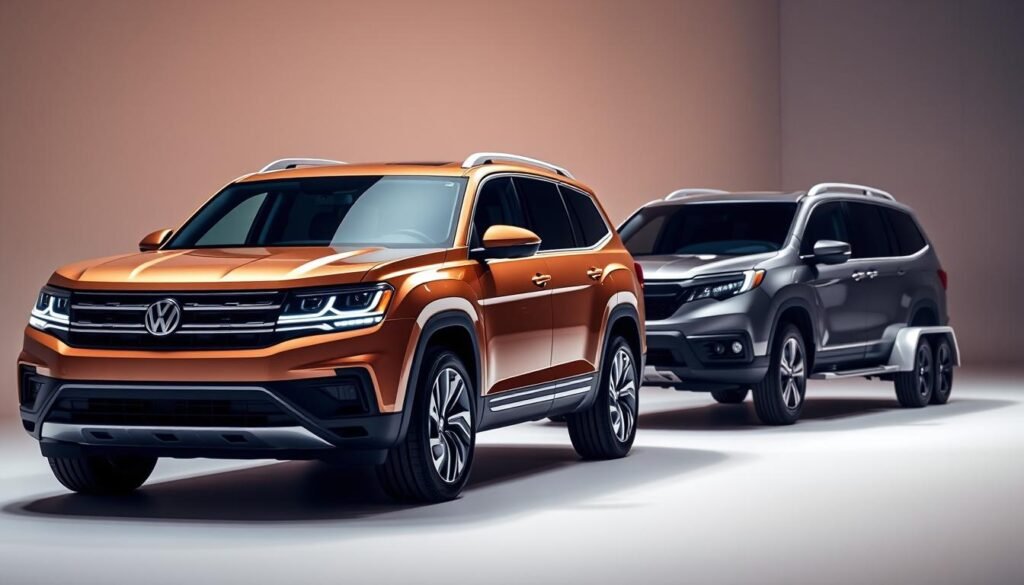 Volkswagen Atlas and Honda Pilot towing capacity comparison