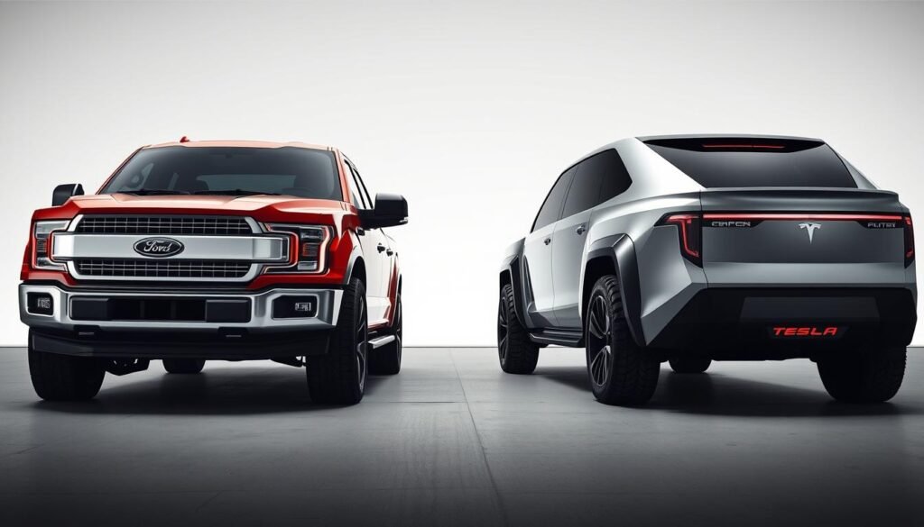 design differences between traditional truck aesthetics and futuristic truck design