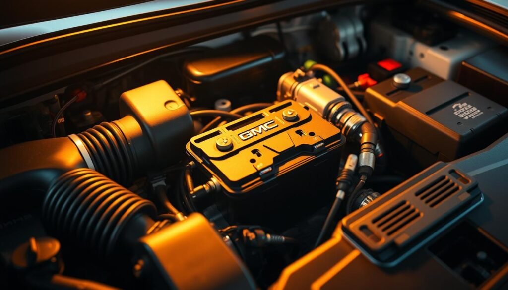 gmc acadia battery location issues