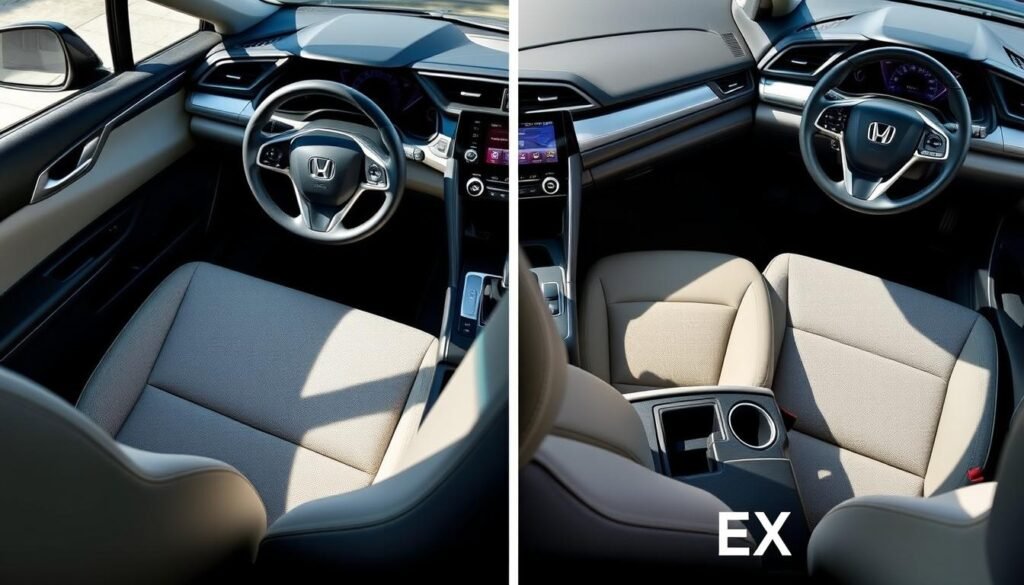 honda civic lx vs ex interior