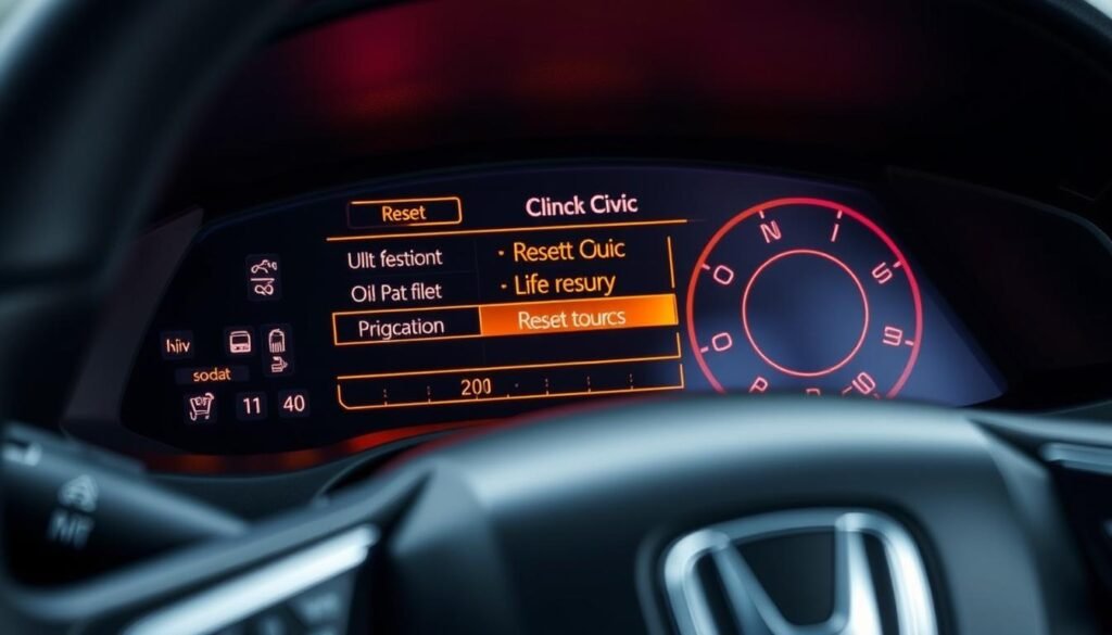 honda civic oil reset steps