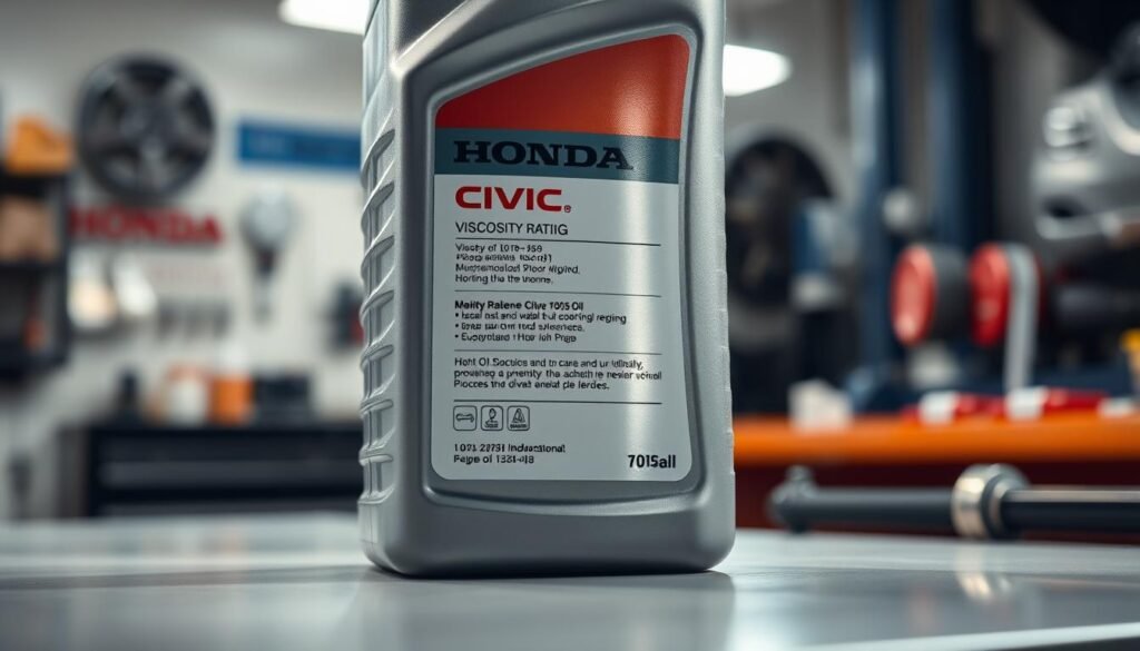 honda civic oil viscosity