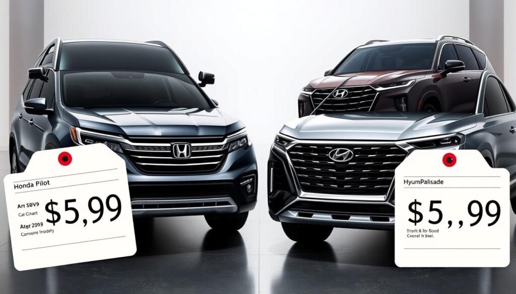 honda pilot vs palisade price