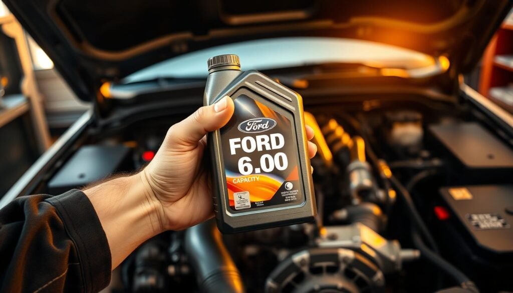 how much oil does a ford 6.0 take