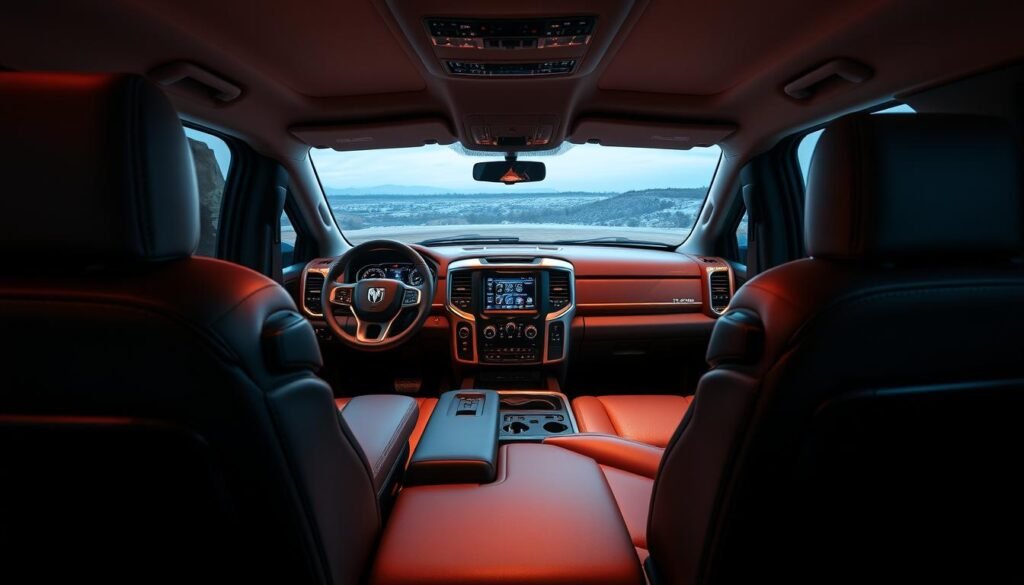 interior space and passenger comfort in Ram trucks interior space and passenger comfort in Ram trucks