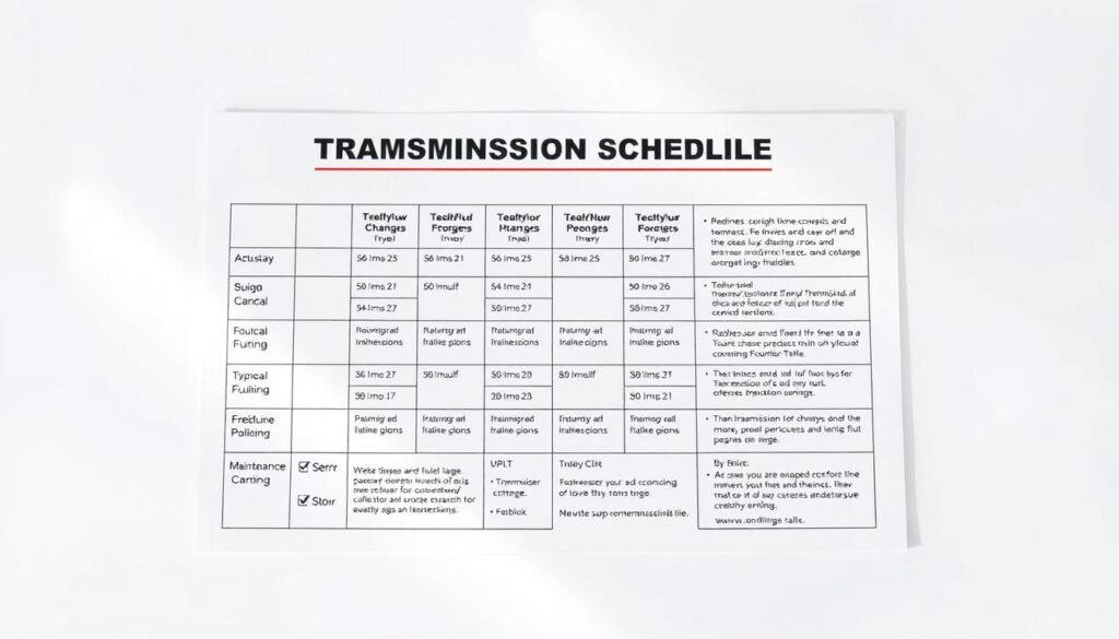 maintenance schedule for transmission fluid