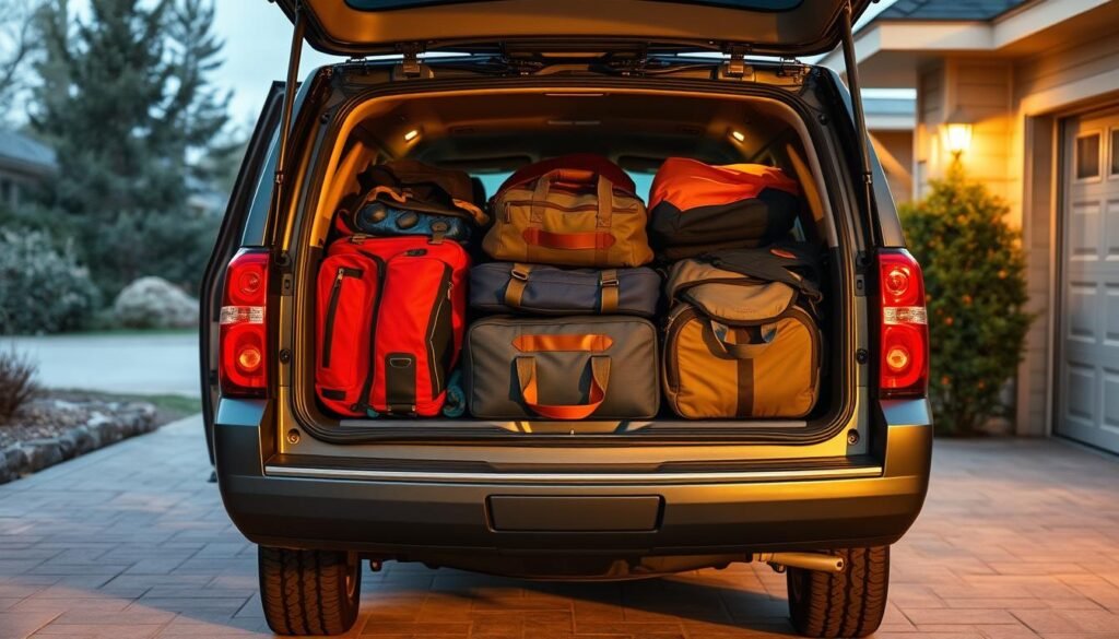 packing luggage chevy suburban
