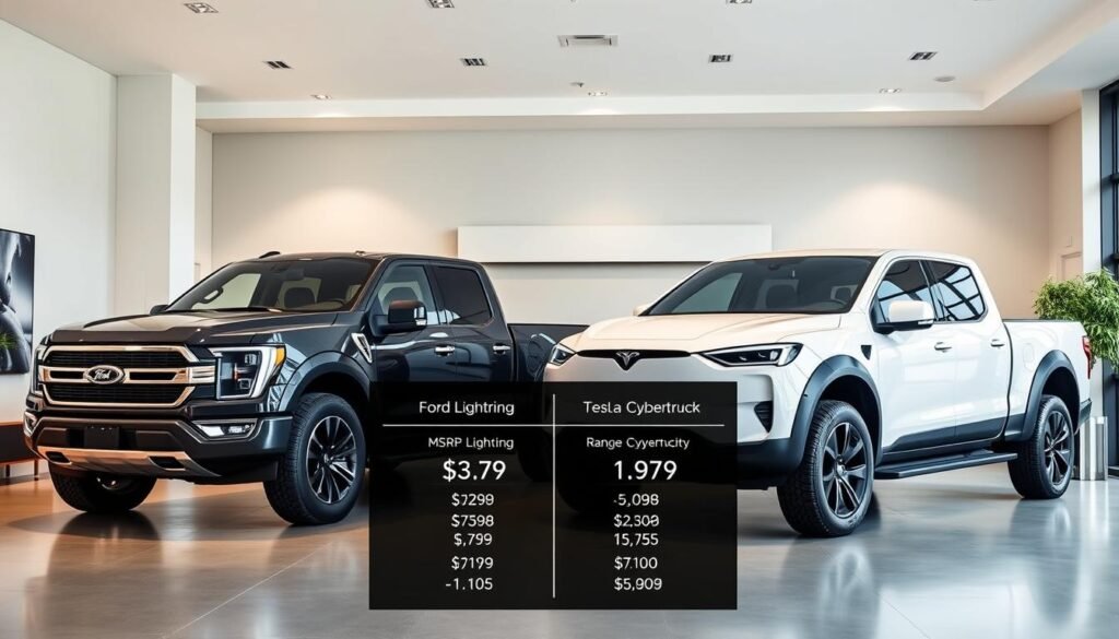 price comparison in electric truck market position