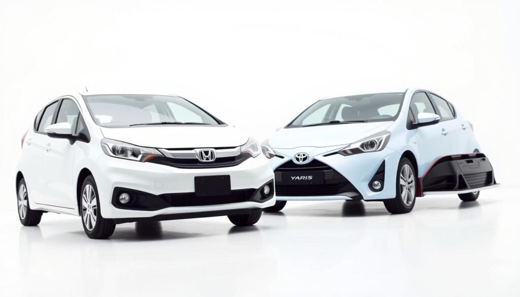 pricing comparison of Honda Fit and Toyota Yaris
