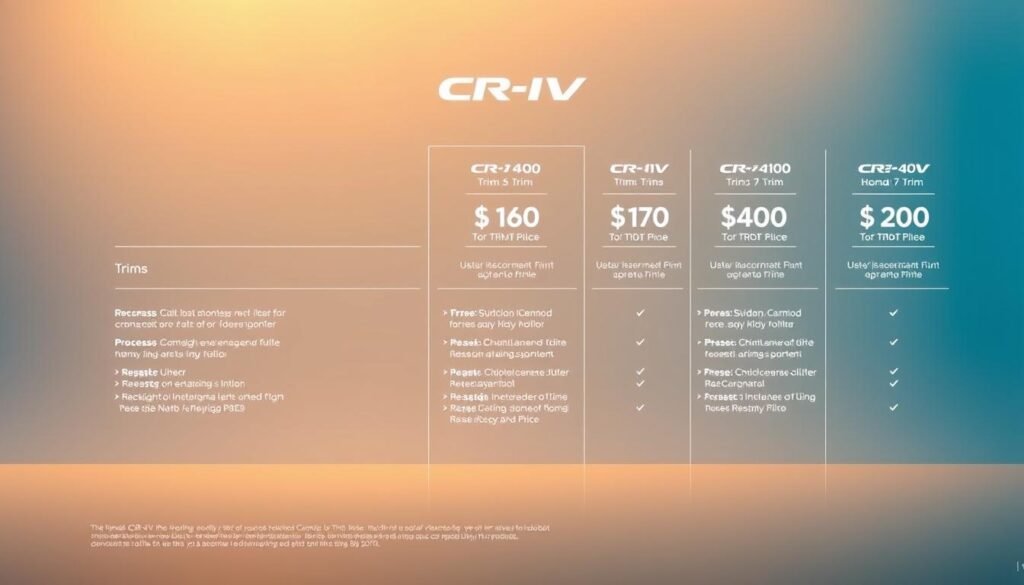pricing structure of Honda CR-V trims