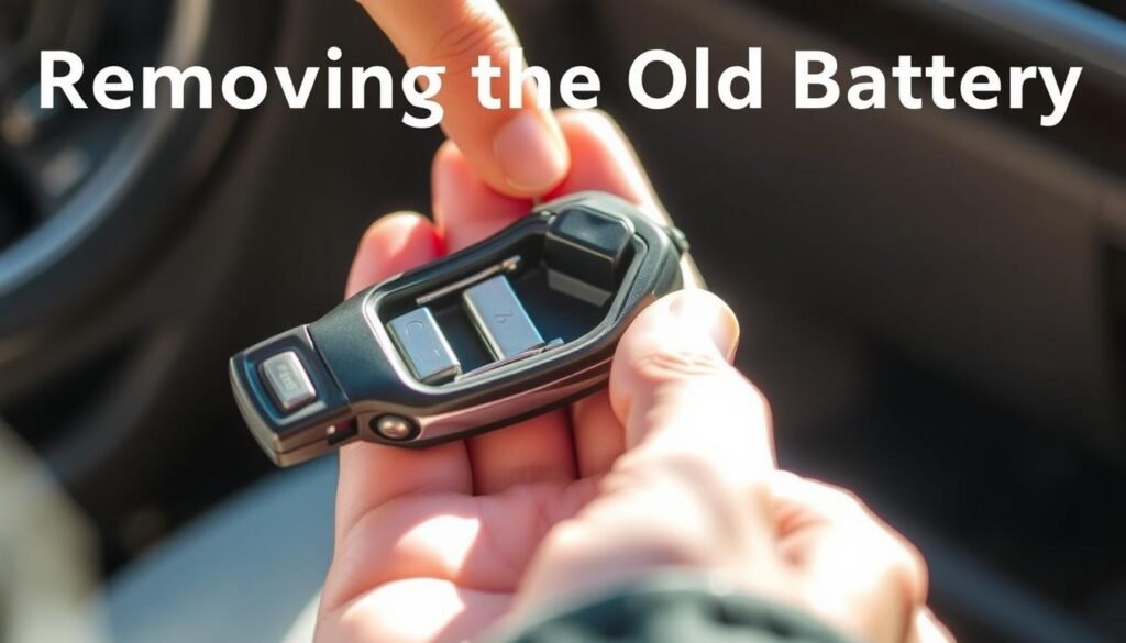 removing old Ford fob battery