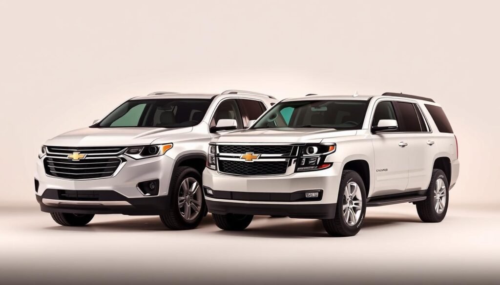 size comparison chevy traverse vs tahoe