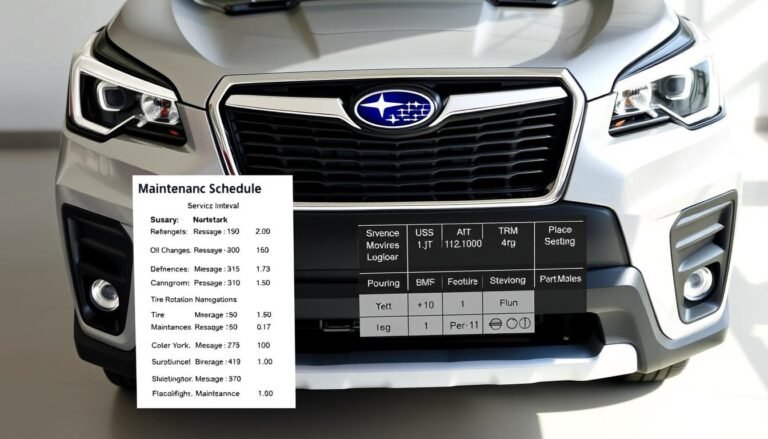 2002 SUBARU FORESTER MAINTENANCE SCHEDULE visual data 7