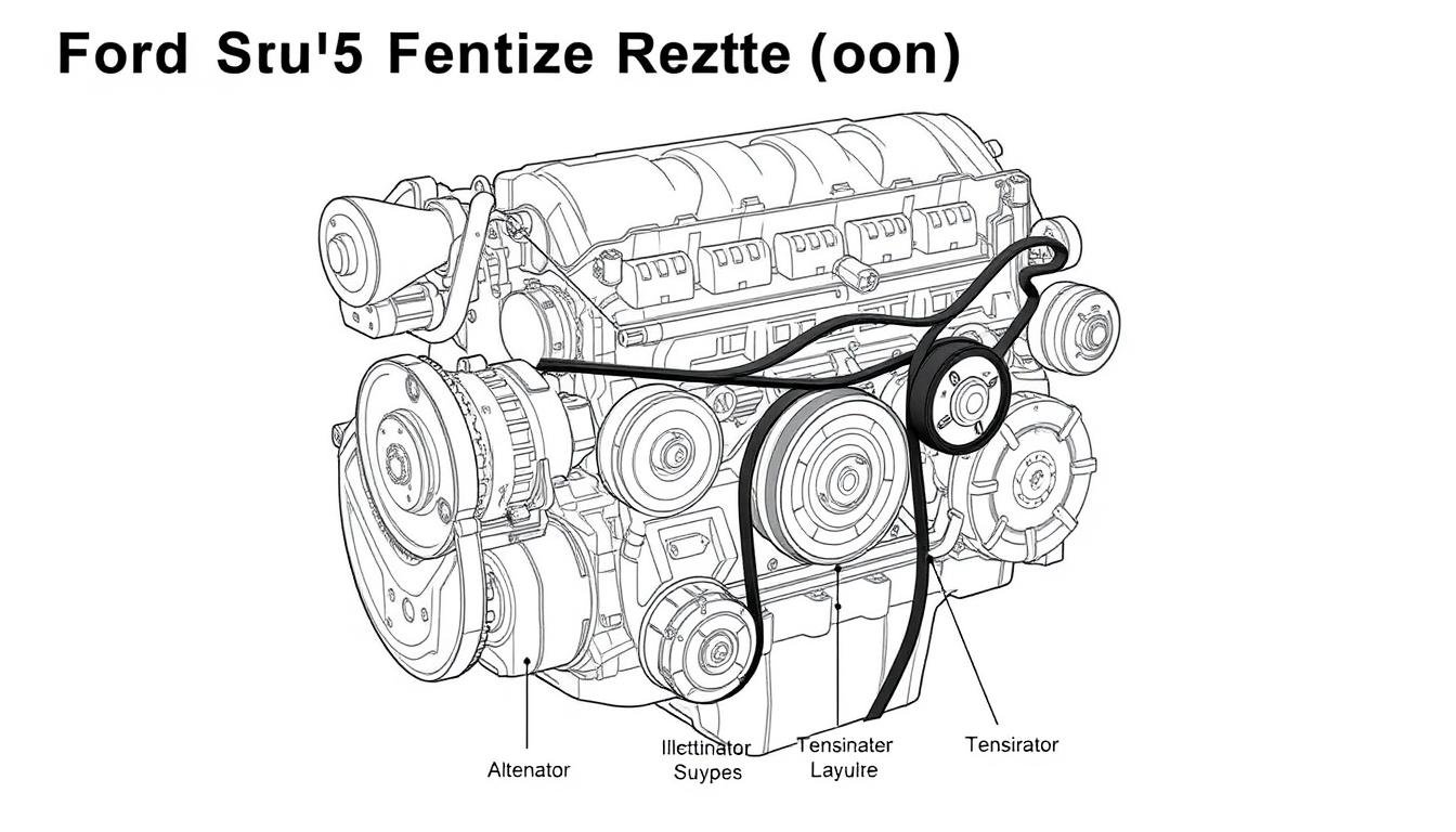 ford 6.7 belt routing single alternator