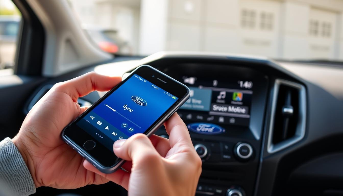 how to connect phone to ford sync to play music